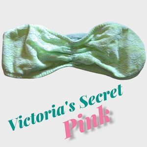 Victoria's Secret PINK Green Floral Lace Bandeau Wireless Bra